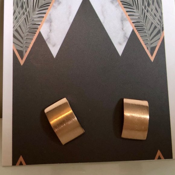 Jewelry - Plated 12k rose gold earrings